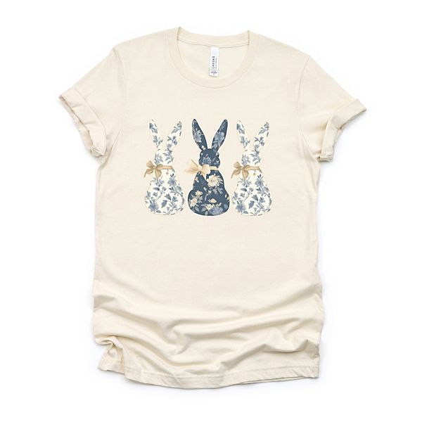 

Футболка с принтом Three blue willow bunnies Simply Sage Market, Зеленый, Футболка с принтом Three blue willow bunnies Simply Sage Market