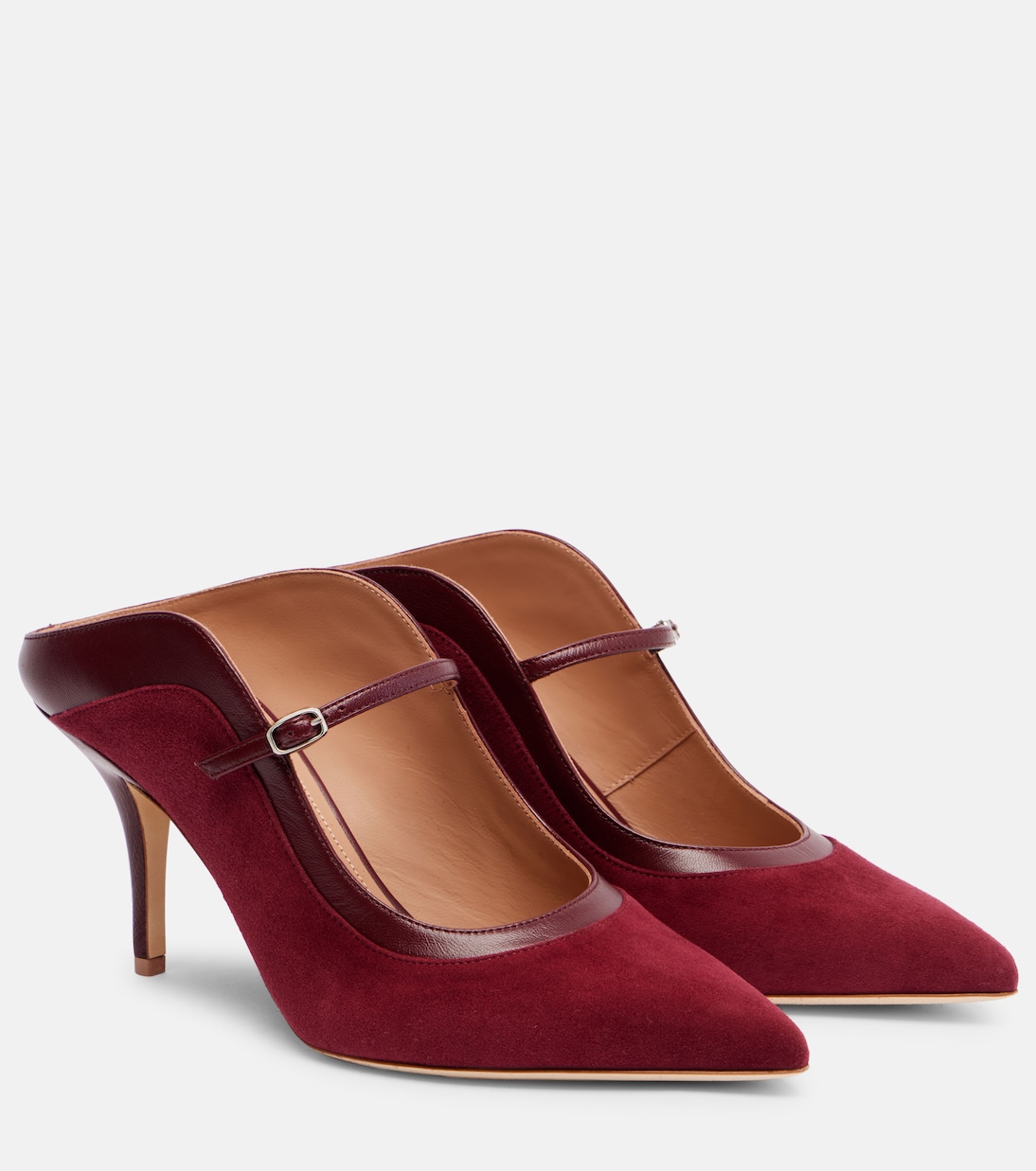 Delphi 70 мюли из замши Malone Souliers, Rosewood\Rosewood