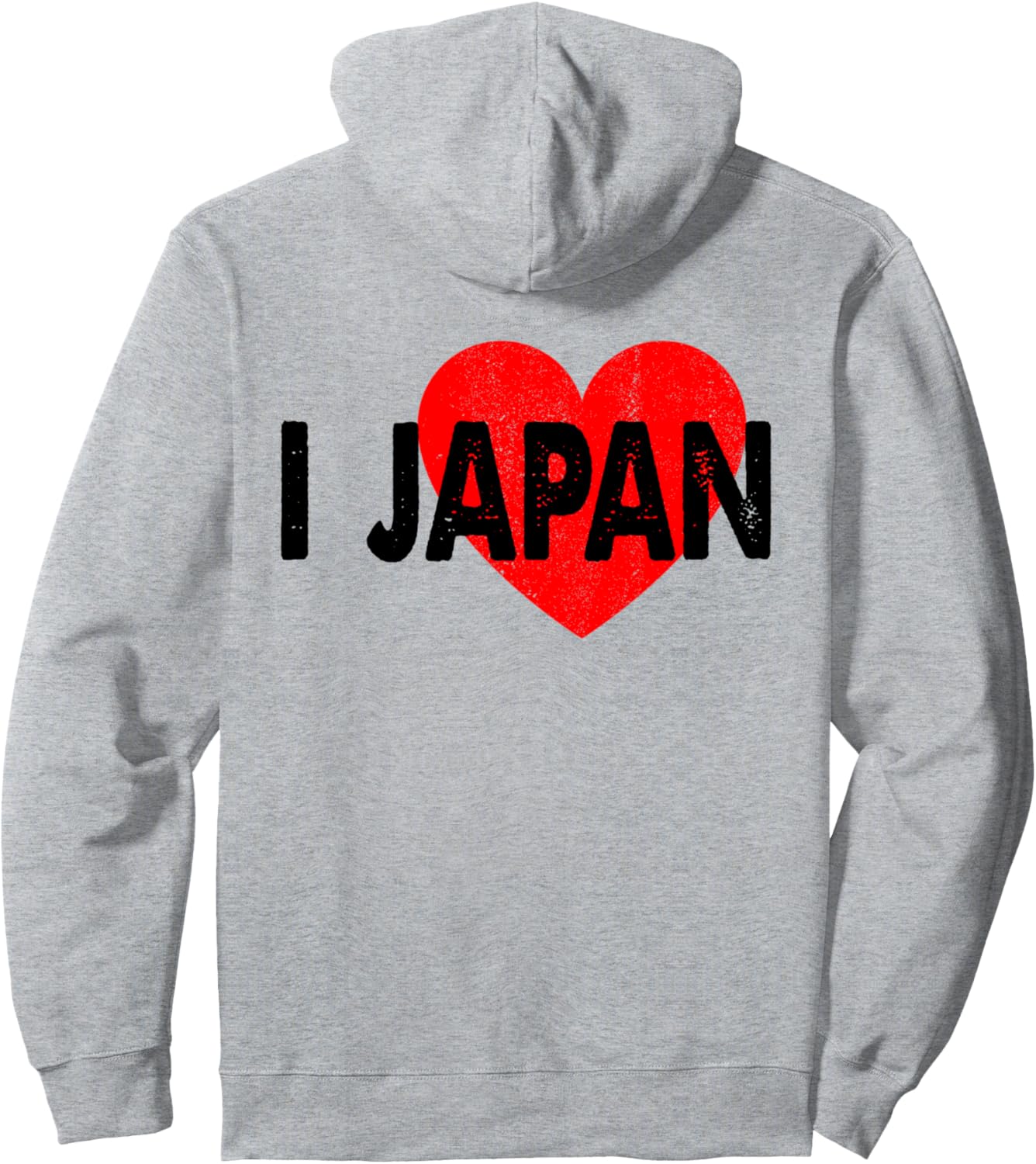 

Толстовка с надписью «Я люблю Японию» - японский сувенирный подарок Japanese Souvenirs And Cultural Gifts, серый
