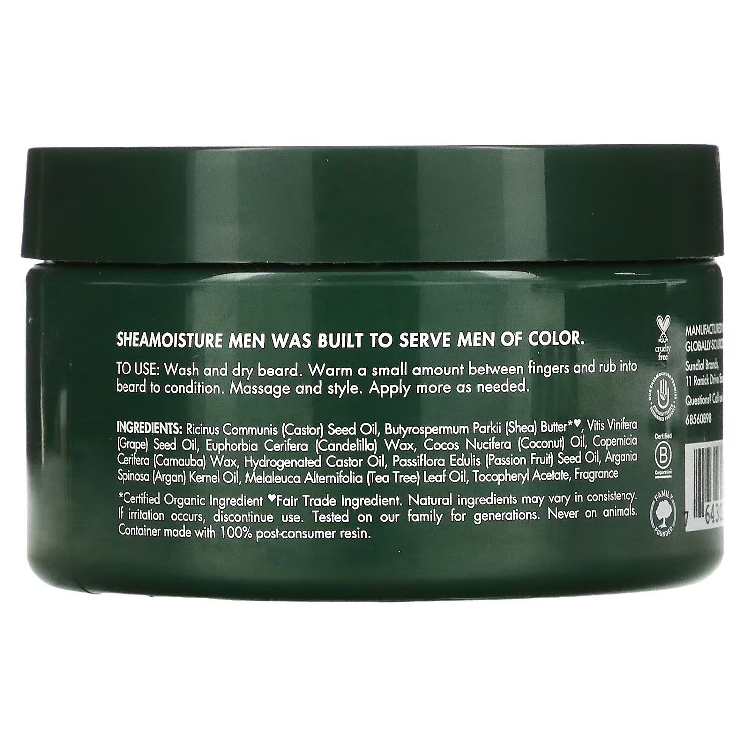 Мужской бальзам для бороды, масло маракуйи и масло ши, 4 унции (113 г) Sheamoisture — фото 2