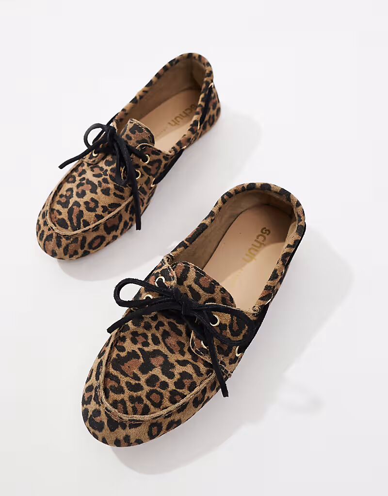 Туфли-лодочки schuh Lyanna из замши с леопардовым принтом — фото 3