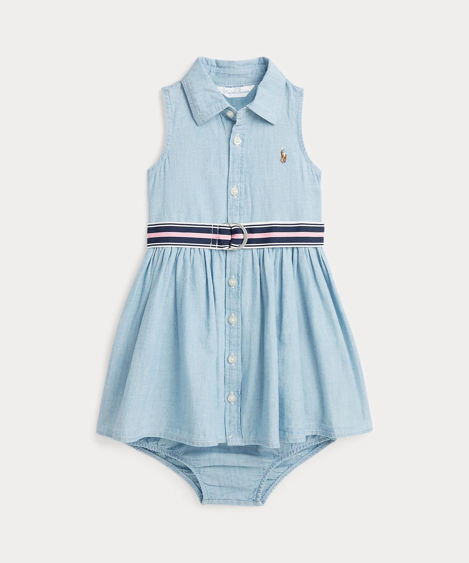 Детское платье-рубашка POLO RALPH LAUREN CHILDRENSWEAR с поясом