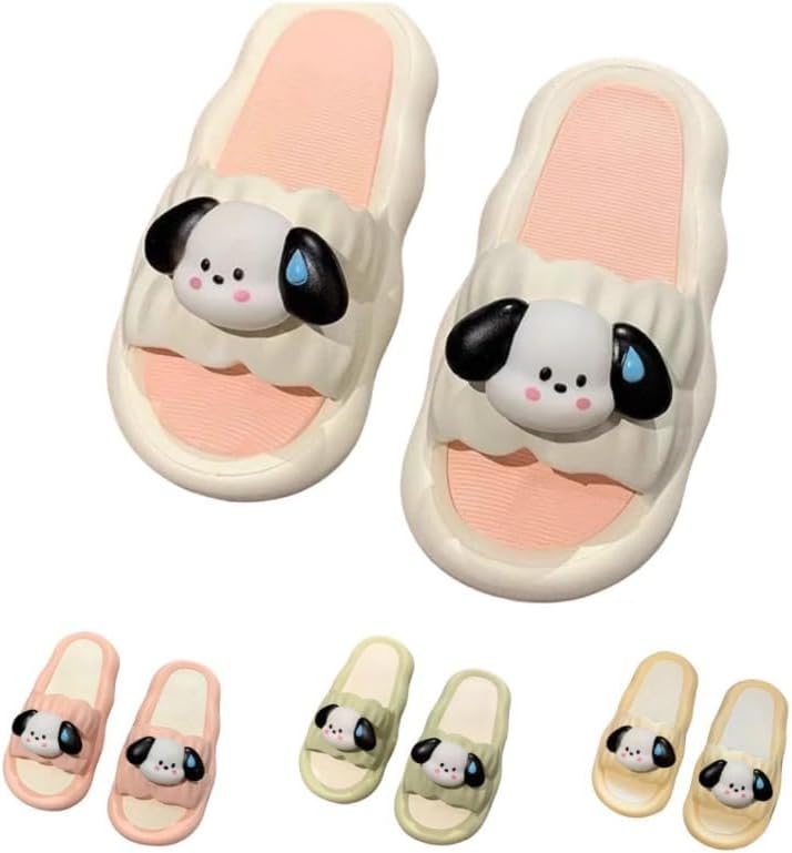 

Милые шлепанцы для женщин с собакой Albiva, белый