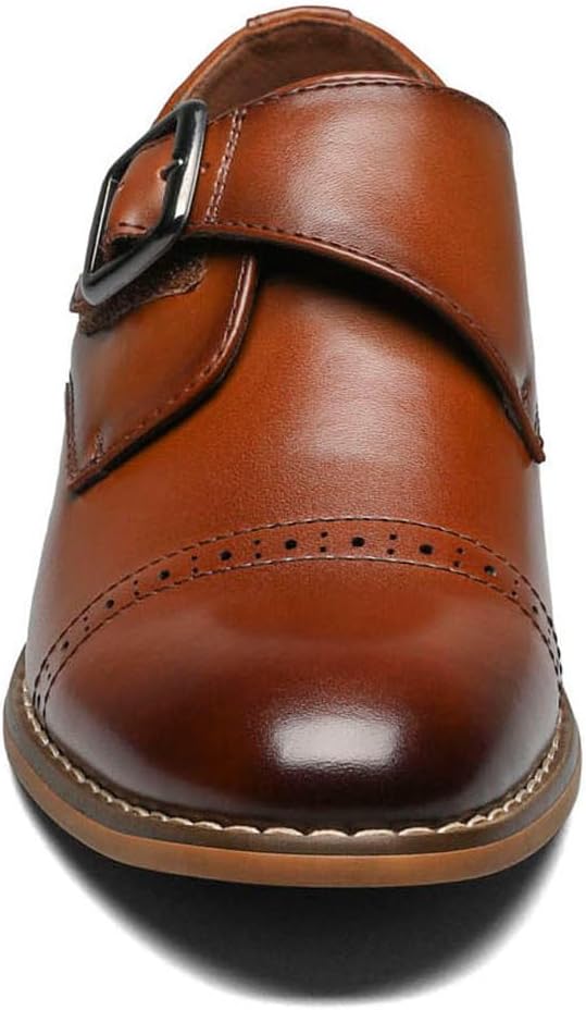 Детские туфли-монки Stacy Adams Boys Desmond Cap-Toe Monk Strap, Cognac — фото 4