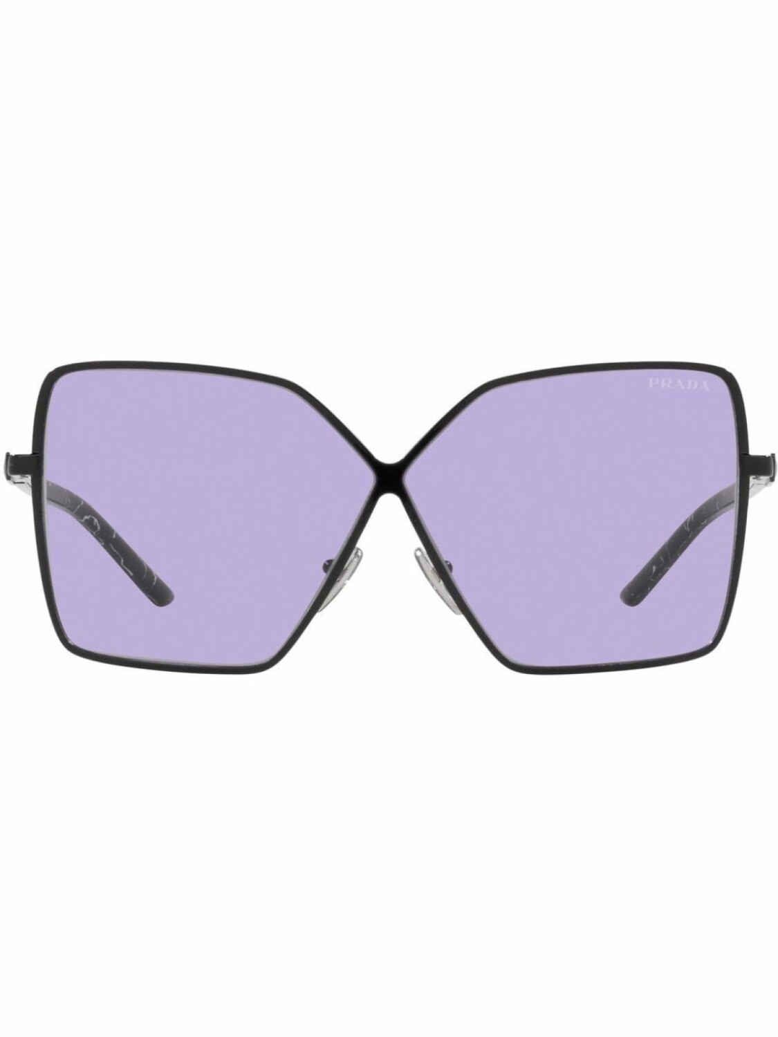 

Prada Eyewear солнцезащитные очки в массивной оправе, черный