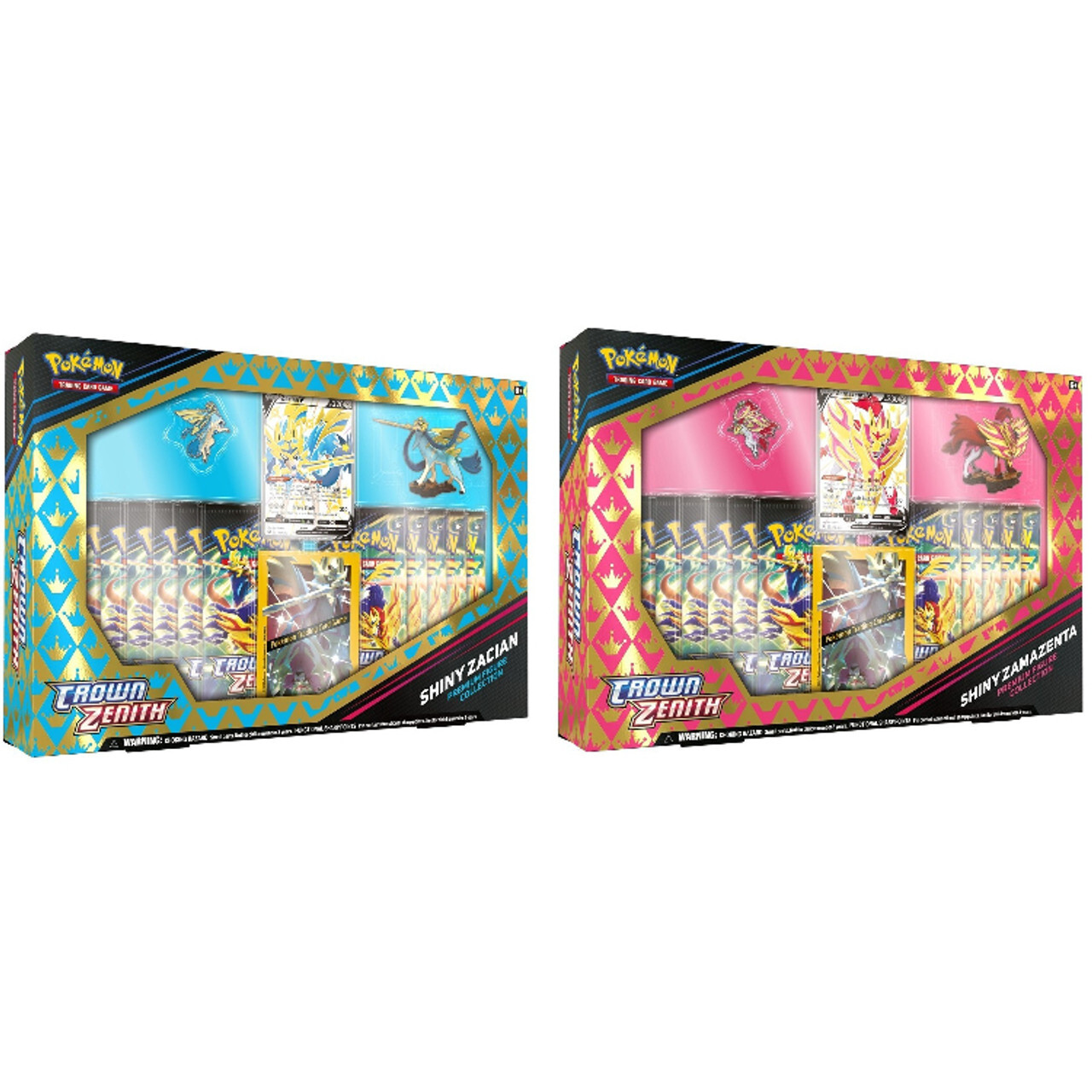 

Карточная игра Pokemon: Crown Zenith - Shiny Zacian & Shiny Zamazenta - Premium Figure Collection (Set of 2)