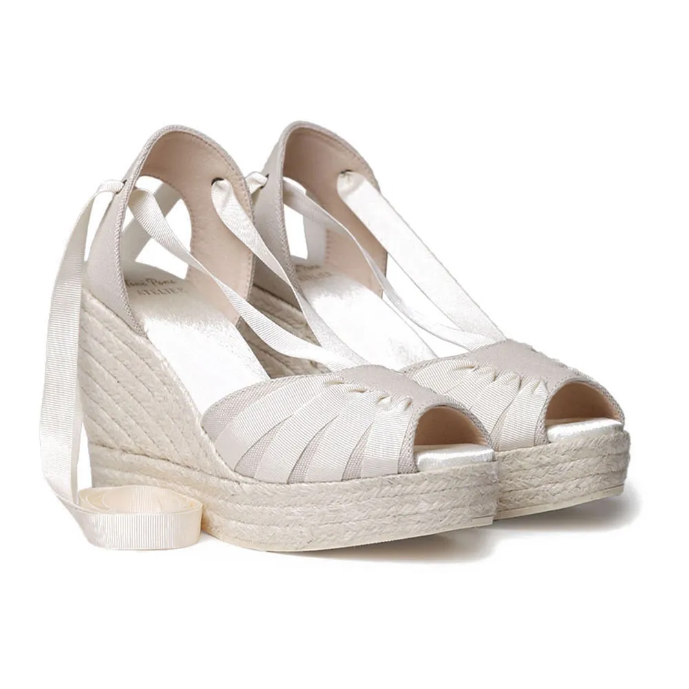 Сандалии Toni Pons Delilah esparto wedge, белый