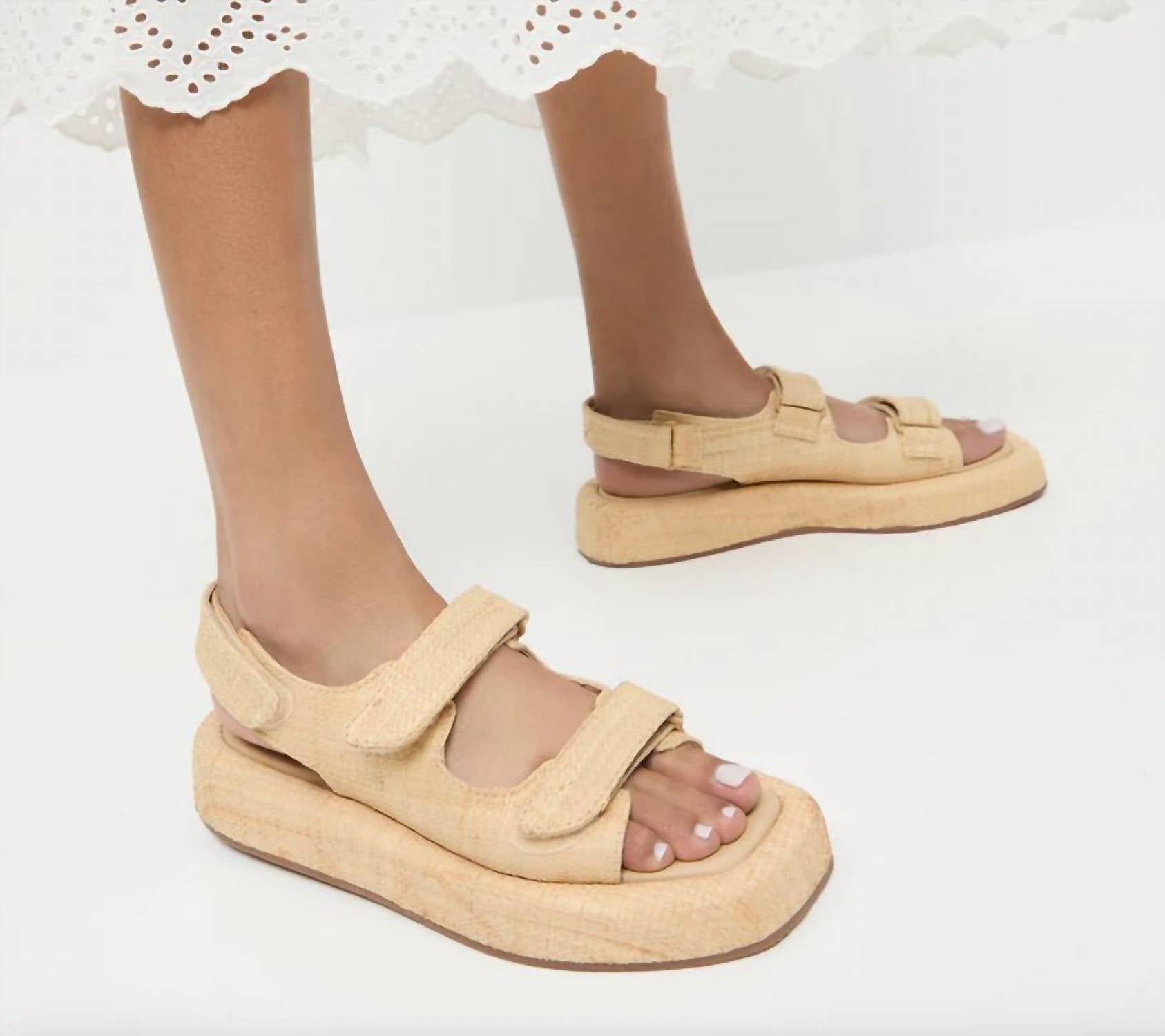 Женские сандалии Blaise на платформе из натурального рафии Loeffler Randall — фото 3