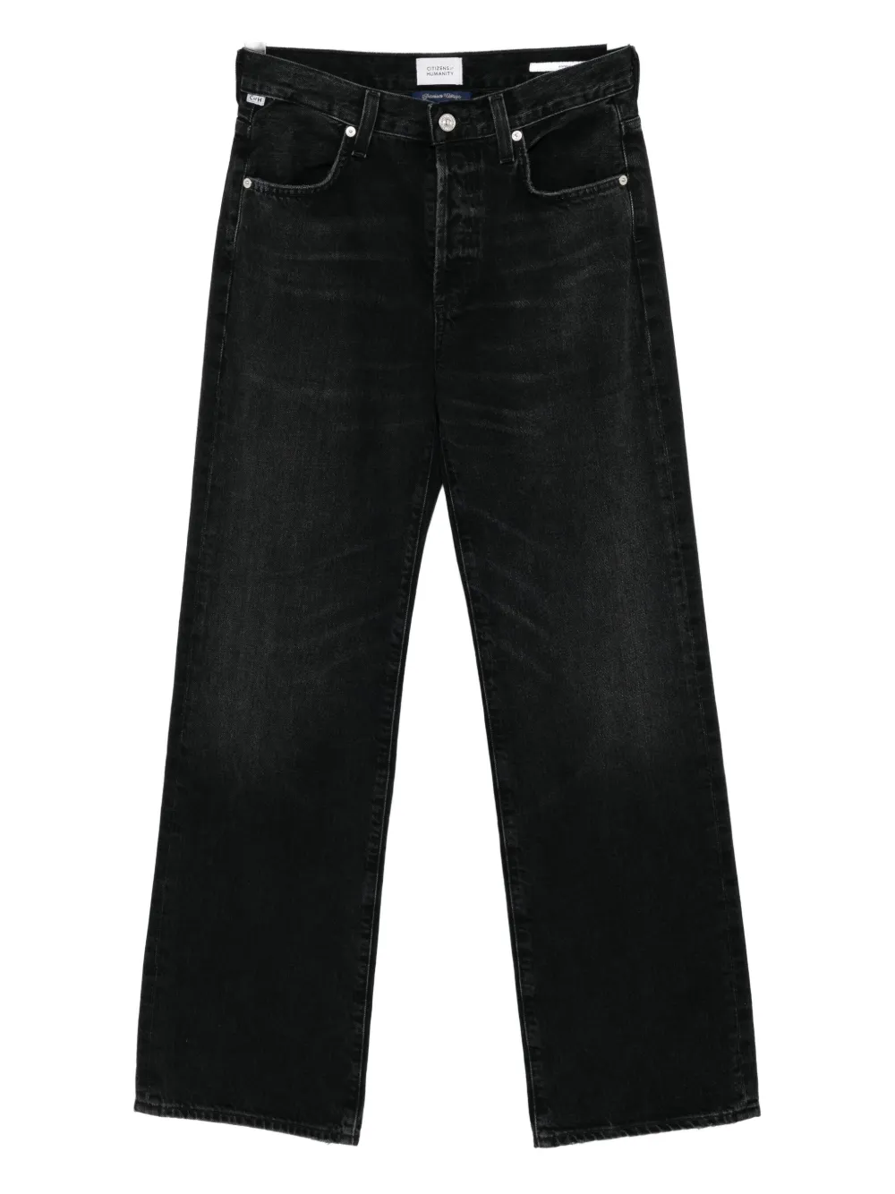 

Джинсы ANNINA с высокой талией и широкими штанинами Citizens Of Humanity, черный