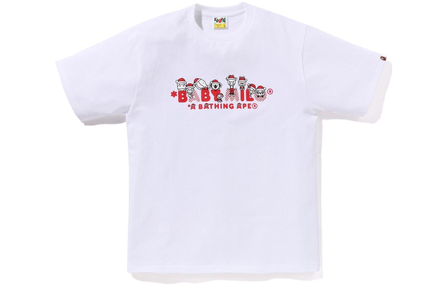 

Футболка из рождественской капсульной серии унисекс A Bathing Ape, белый