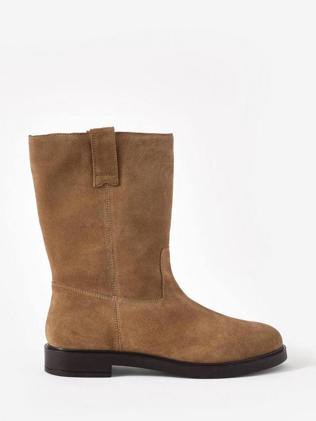 Ботинки до икр из замши на резинке Mint Velvet, Natural