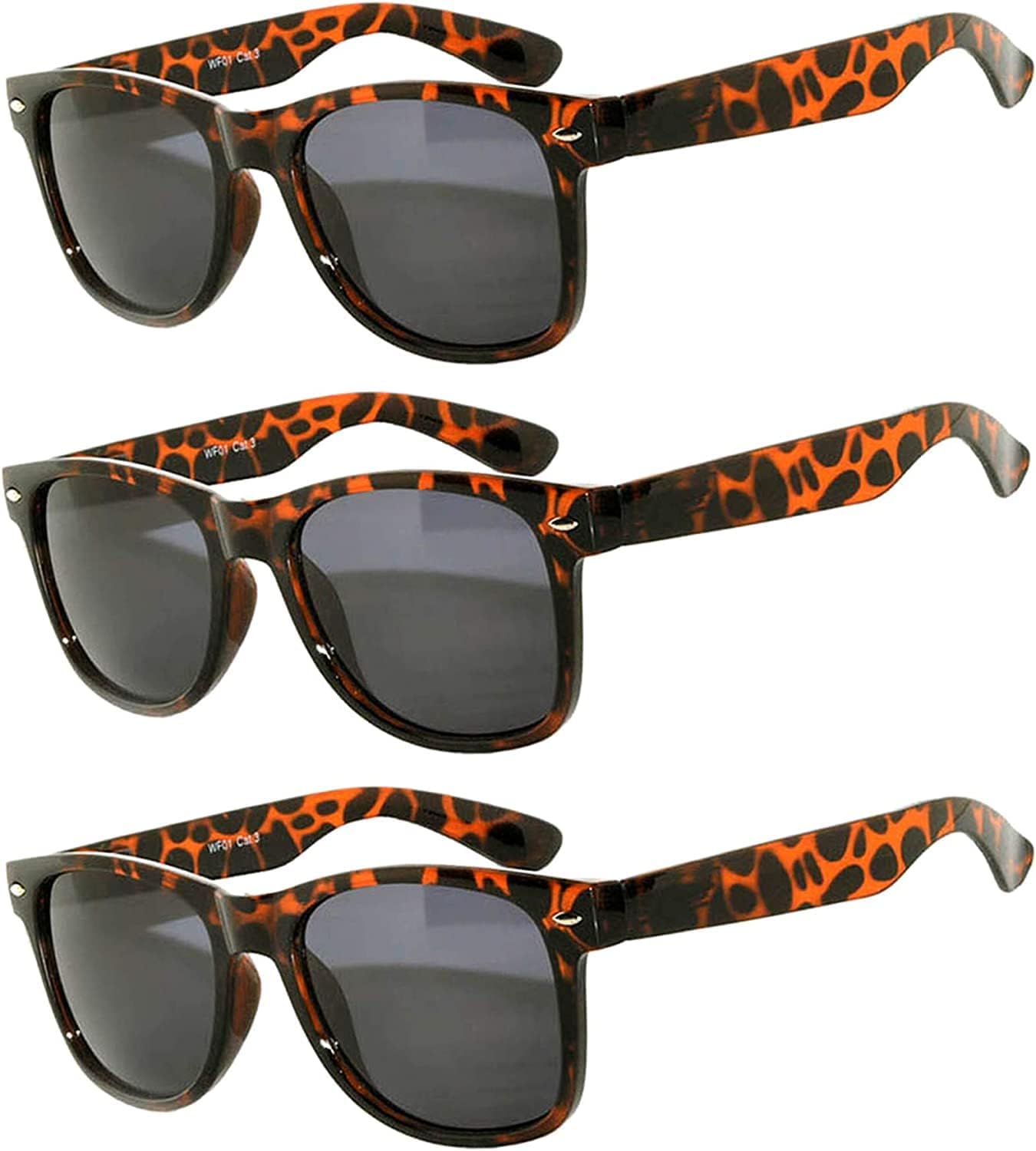 

OWL, набор из 3 солнцезащитных очков для женщин и мужчин, с защитой от УФ-излучения, ретро-линзы дымчатого цвета, модные и стильные женские очки в цветной пластиковой оправе, 3 Leopard
