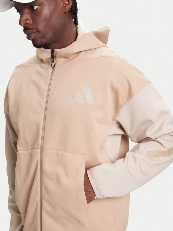 Толстовка обычного кроя Z.N.E. JY4833 Adidas, бежевый — фото 4