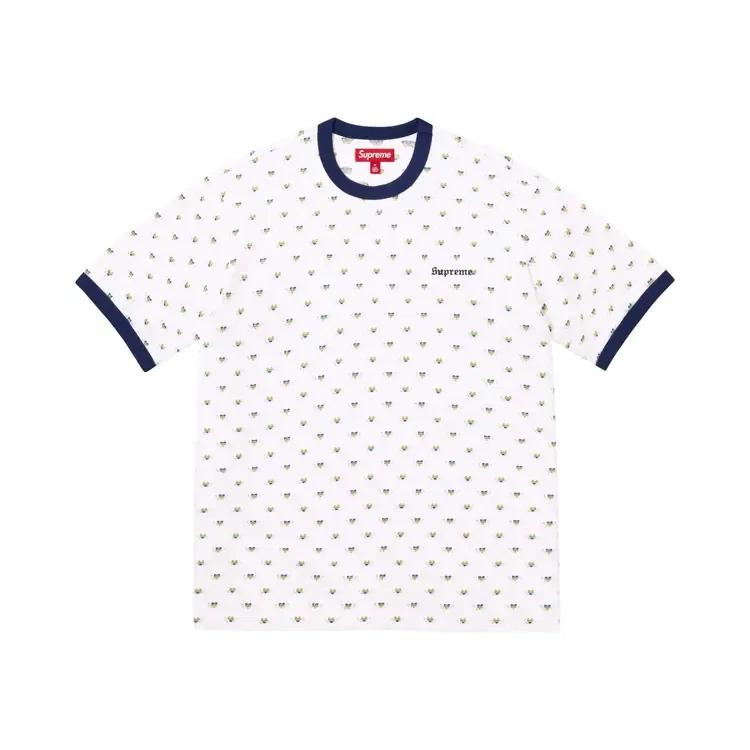 Футболка Supreme Hearts Intarsia Ringer Tee, белый