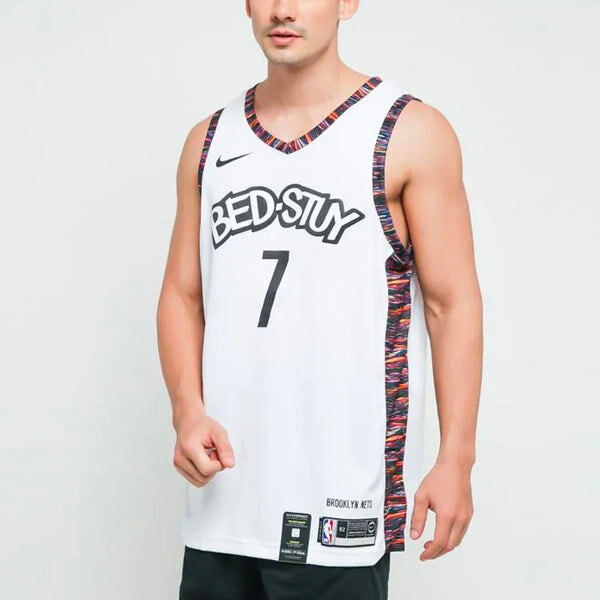 Футболка nba city limited jersey sw fan edition 2019 2020 сезон brooklyn nets durant № 7 Nike, белый — фото 3