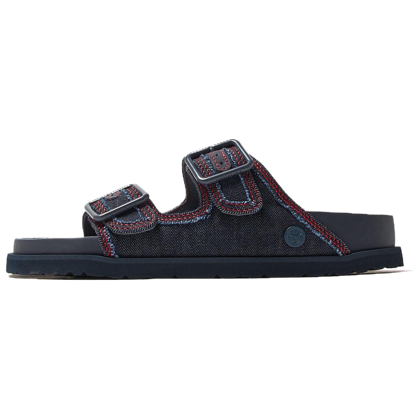 Скользостойкие шлепанцы Unisex Black Red Birkenstock