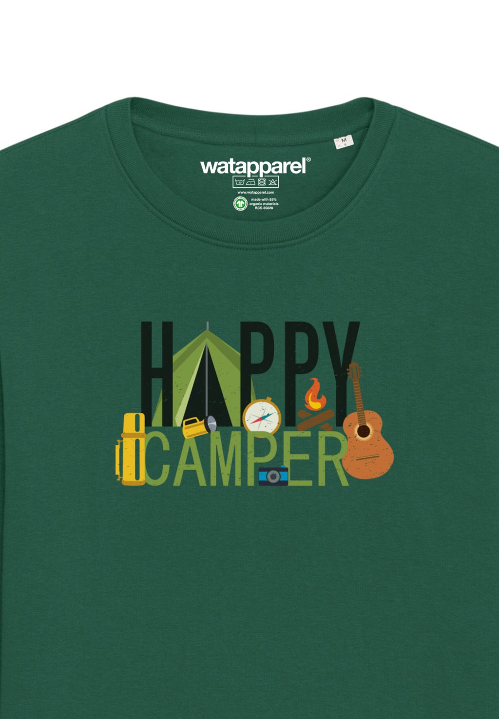 

Толстовка HAPPY CAMPER watapparel, темно-зеленый