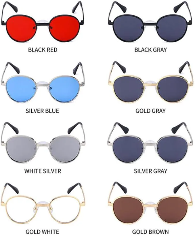 

Панк-очки 2027 года для женщин и мужчин, винтажные круглые очки для вождения, мужские солнцезащитные очки UV400, качественные очки для путешествий MTZJH, C08-gold Tea