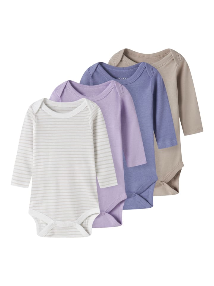 

TWO SOON Набор из 4 боди лавандово-фиолетового цвета