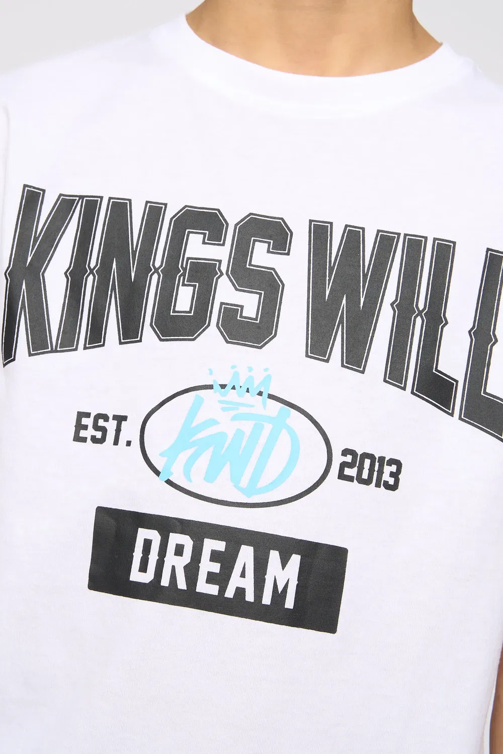 Футболка детская с принтом Kings Will Dream, белый — фото 4