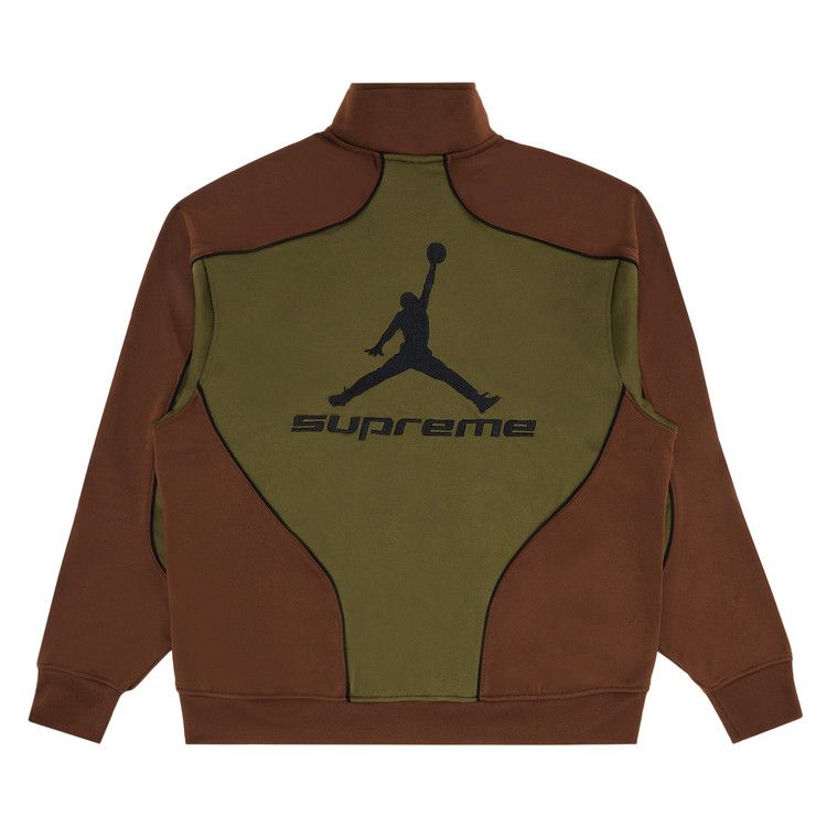 Спортивная куртка Supreme x Jordan Tricot Track Jacket, Olive — фото 2