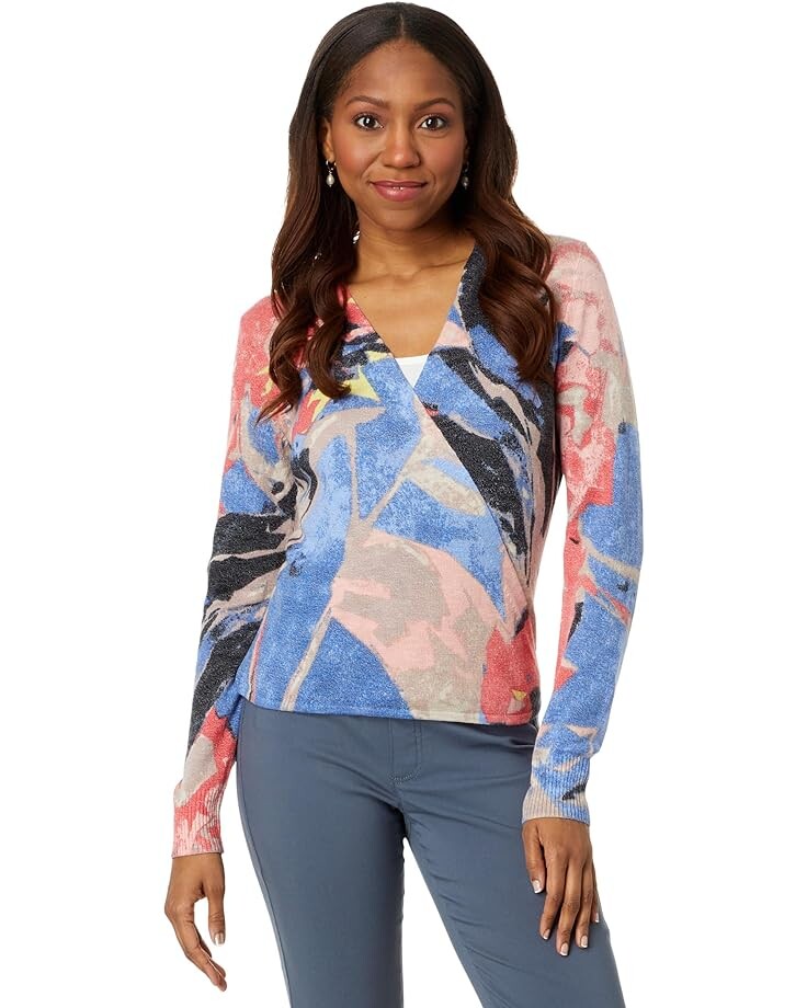 

Свитер NIC+ZOE Dreamscape 4-Way Cardigan, синий