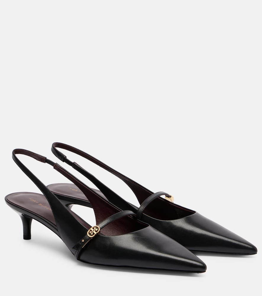Кожаные туфли Mary Jane Double-T Tory Burch, Perfect Black