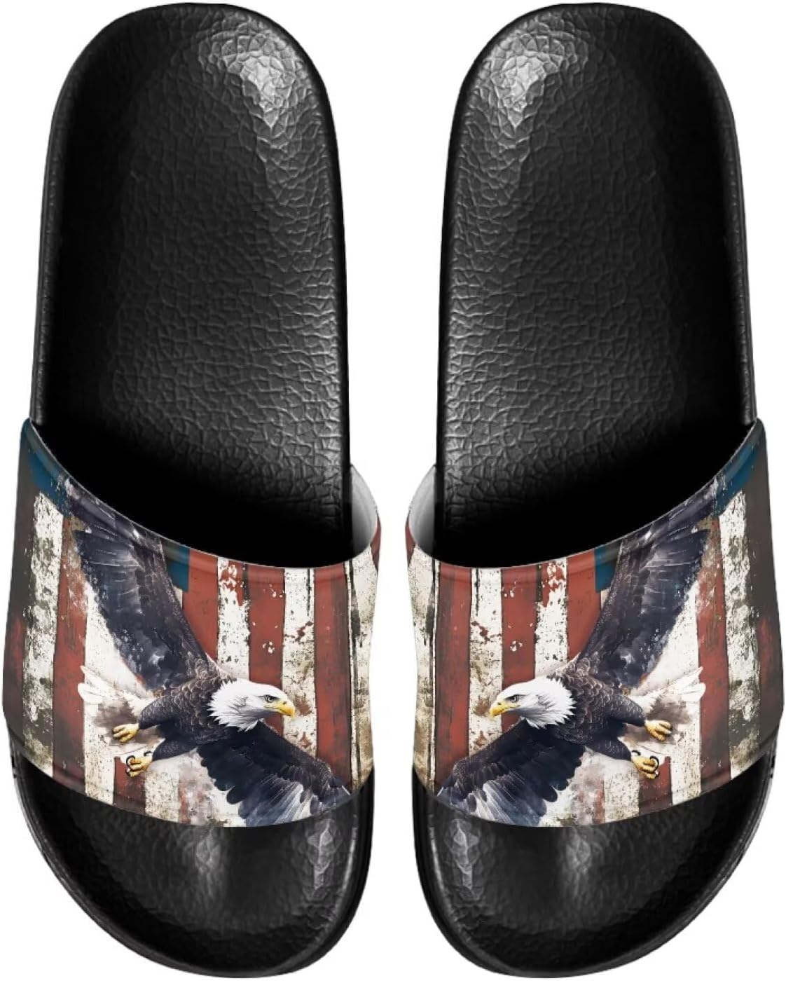 

Мужские шлепанцы, плоские тапочки, нескользящие, быстросохнущие, мягкие, легкие, для душа Jrysaedy, Eagle American Flag