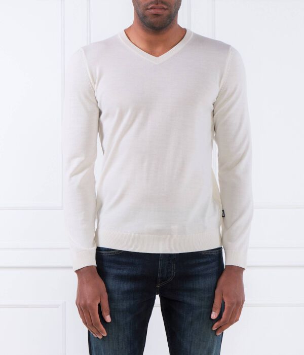 

Свитер шерстяной Boss Melba-p Slim Fit, белый
