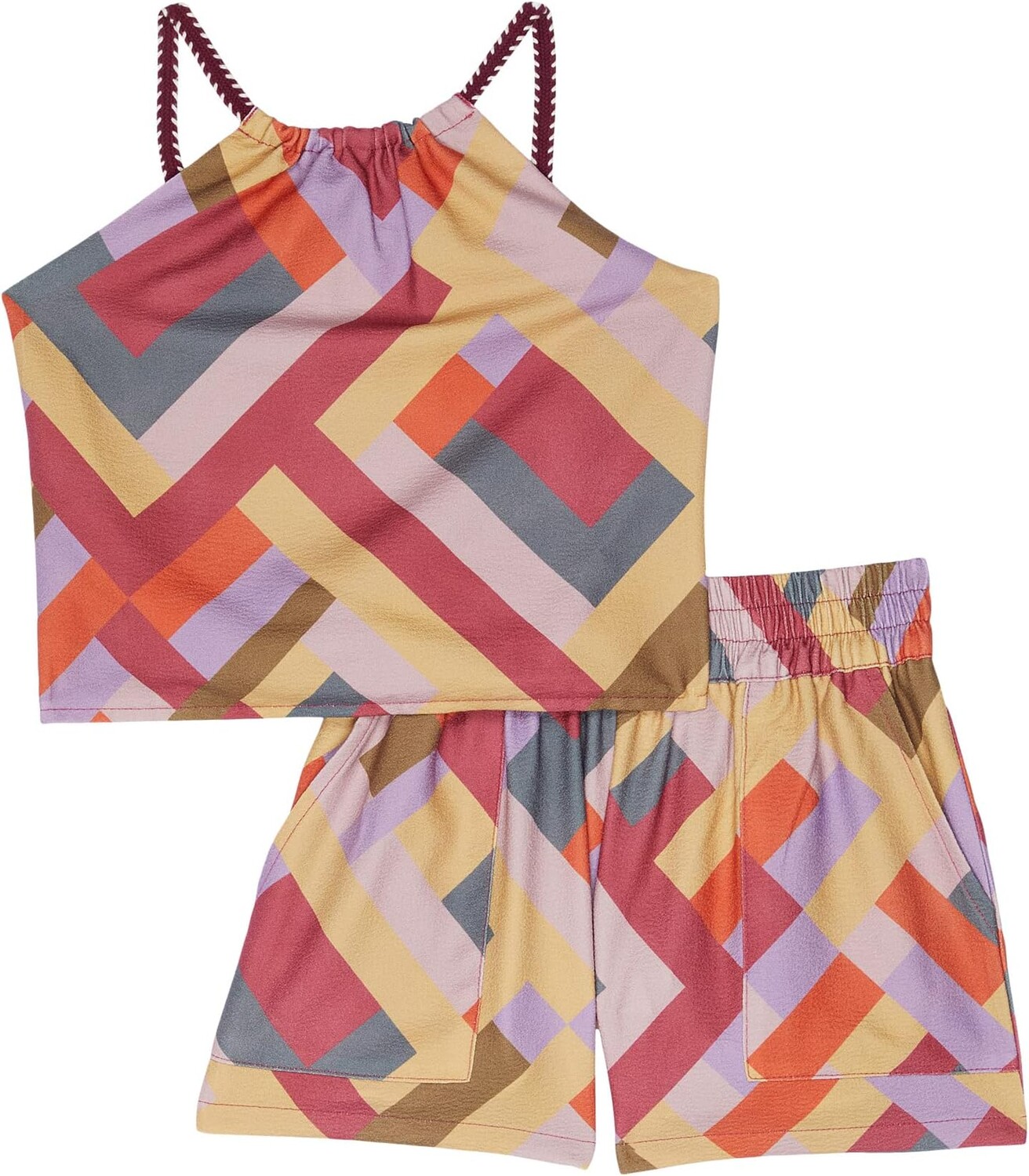 

Детский набор TRUCE Patchwork Two-Piece Short Set, разноцветный