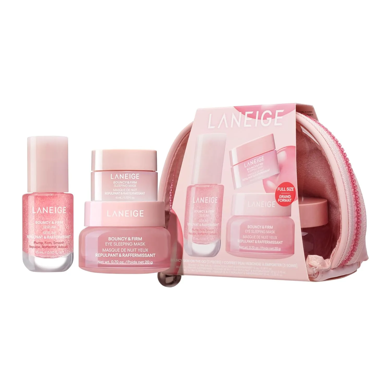 Ночная маска LANEIGE Bouncy and Firm: восстанавливает, разглаживает, содержит комплекс пиона и коллагена, увлажняет, укрепляя защитный барьер кожи.