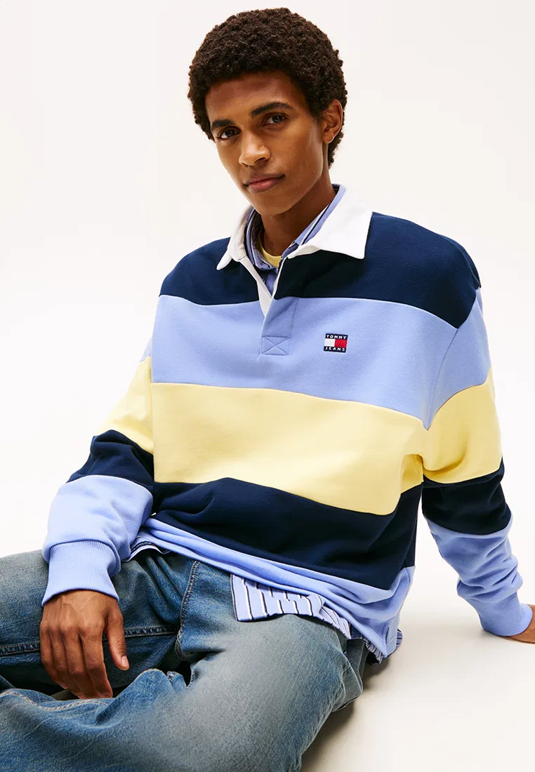 Футболка-поло, Tommy Jeans Tommy Hilfiger, темно-синий — фото 3