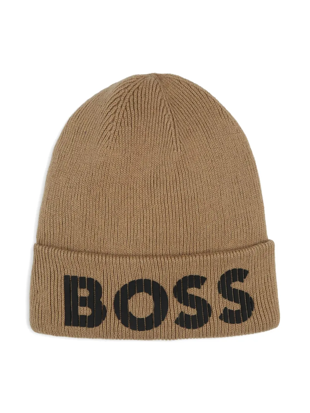 

Шапка бини с логотипом BOSS Kidswear, коричневый