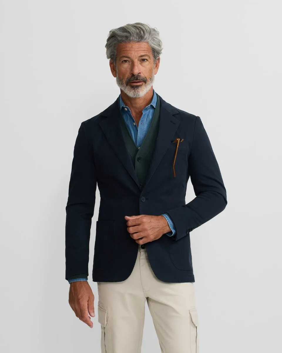 

Мужской повседневный пиджак Silbon, темно-синий