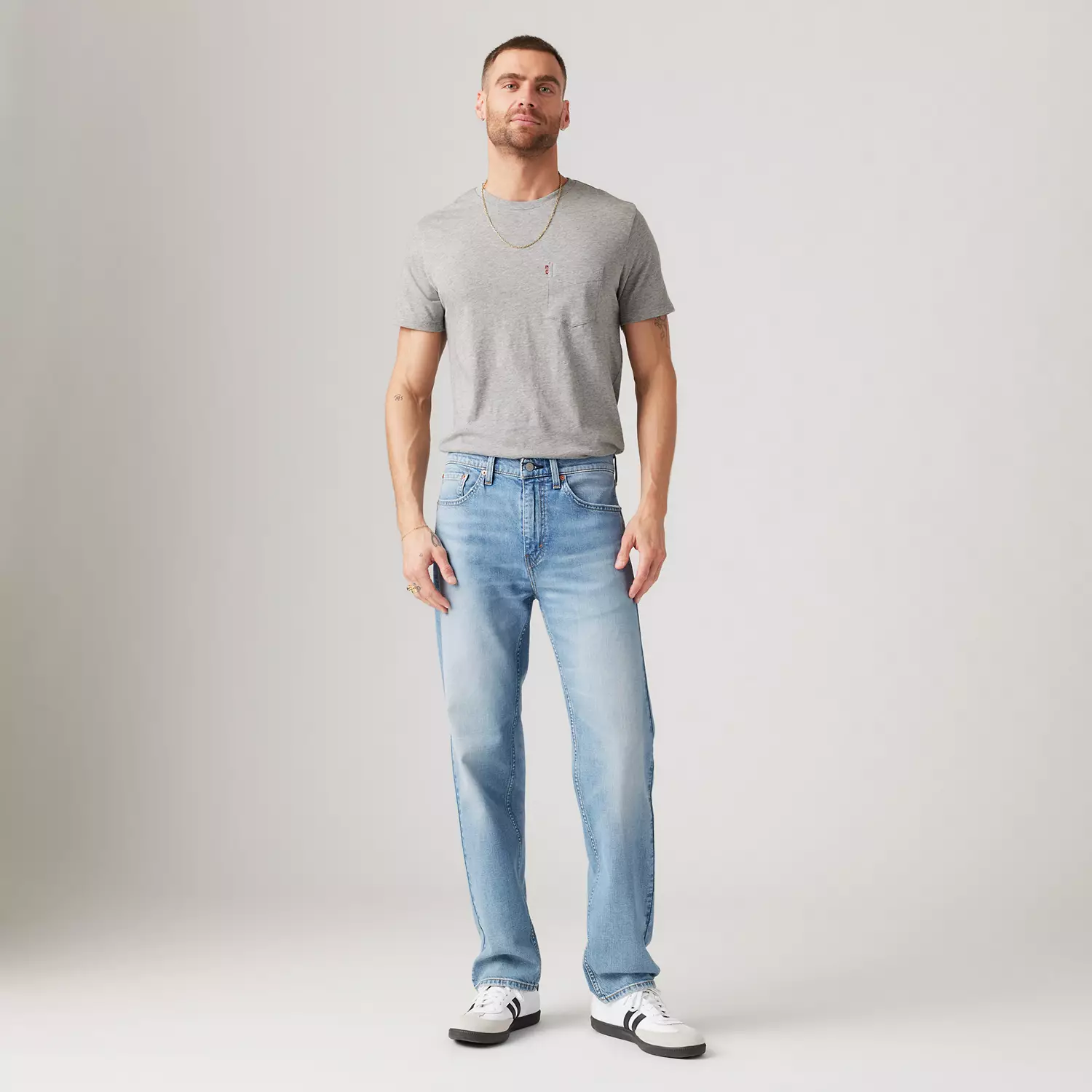

Мужские джинсы стандартного кроя 505 Levi's, цвет Hole In The Wall - Medium Wash