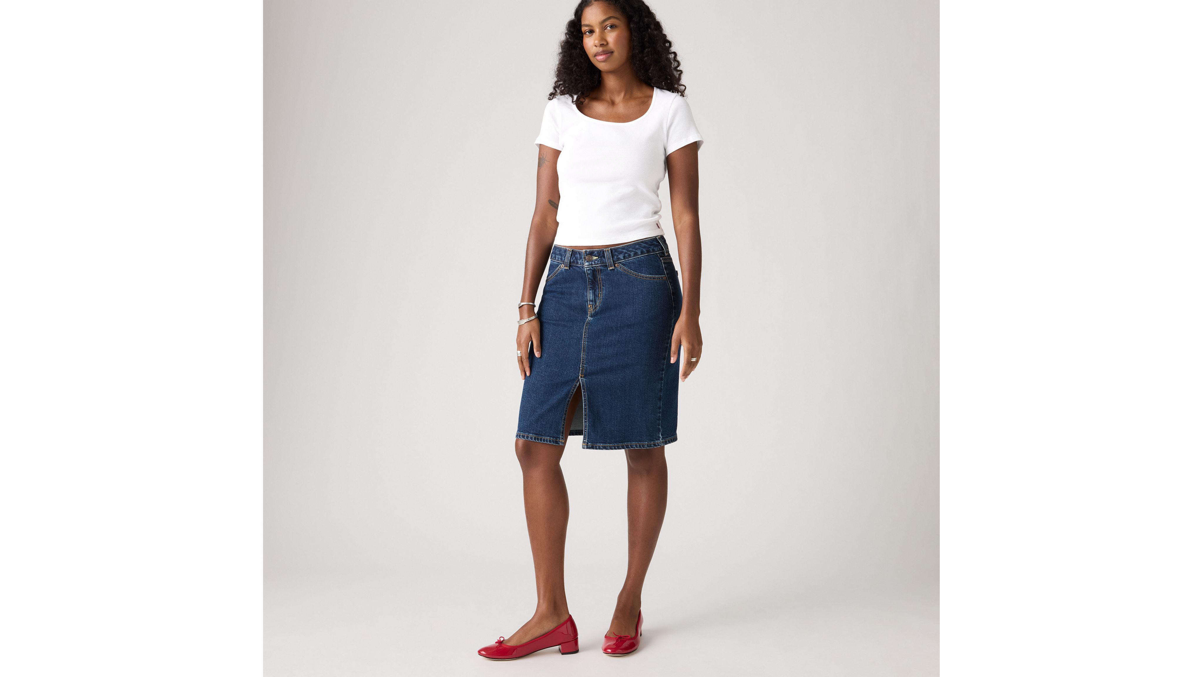 

Низкая юбка миди Levi's, Longer Days - Medium Wash