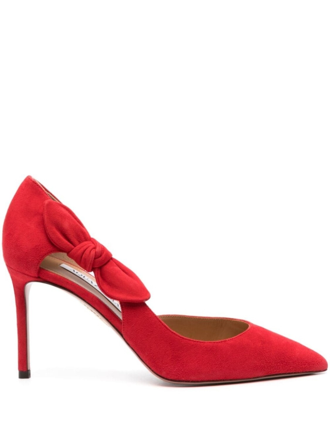 Aquazzura туфли-лодочки Very Bow Tie 105 мм, красный