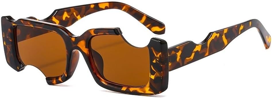 

Популярные модные уникальные прямоугольные солнцезащитные очки для женщин в винтажном стиле, конфетных цветов, для мужчин — квадратные солнцезащитные очки с защитой от УФ-излучения UV400 SKFGNX, Leopard Tea