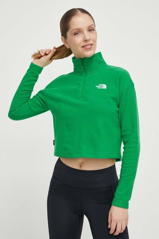 

Укороченная спортивная толстовка 100 Glacier The North Face, зеленый