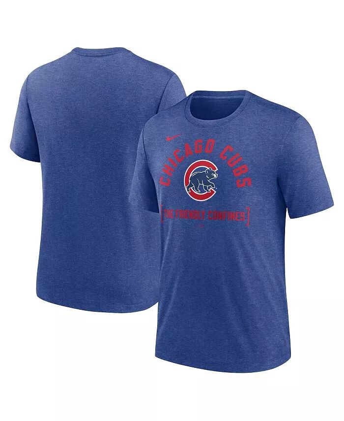 

Футболка Nike Men's Heather Royal Chicago Cubs Swing Big Tri-Blend Fanatics
