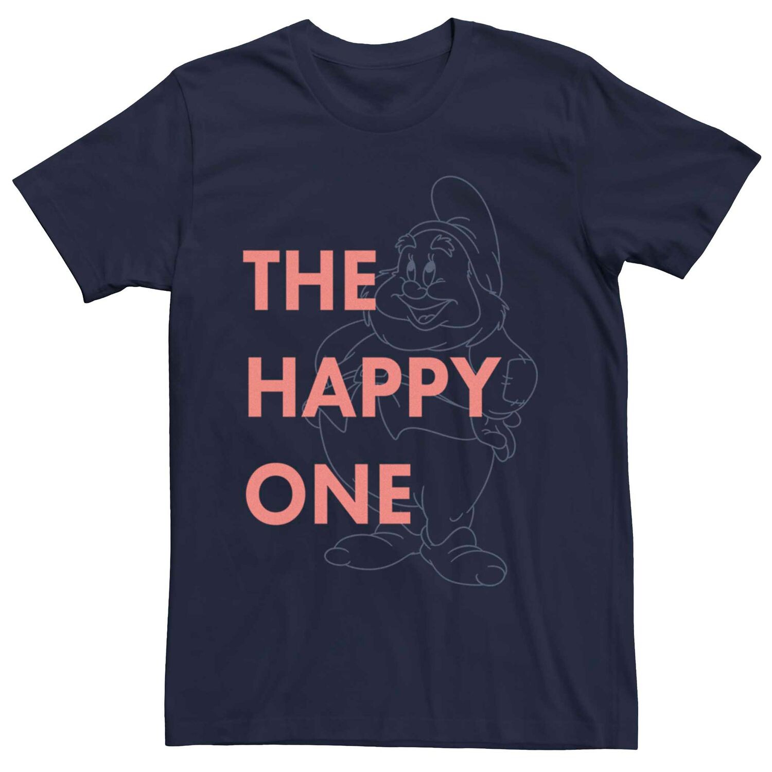 

Мужская футболка с рисунком Disney Snow White The Happy Dwarf Licensed Character