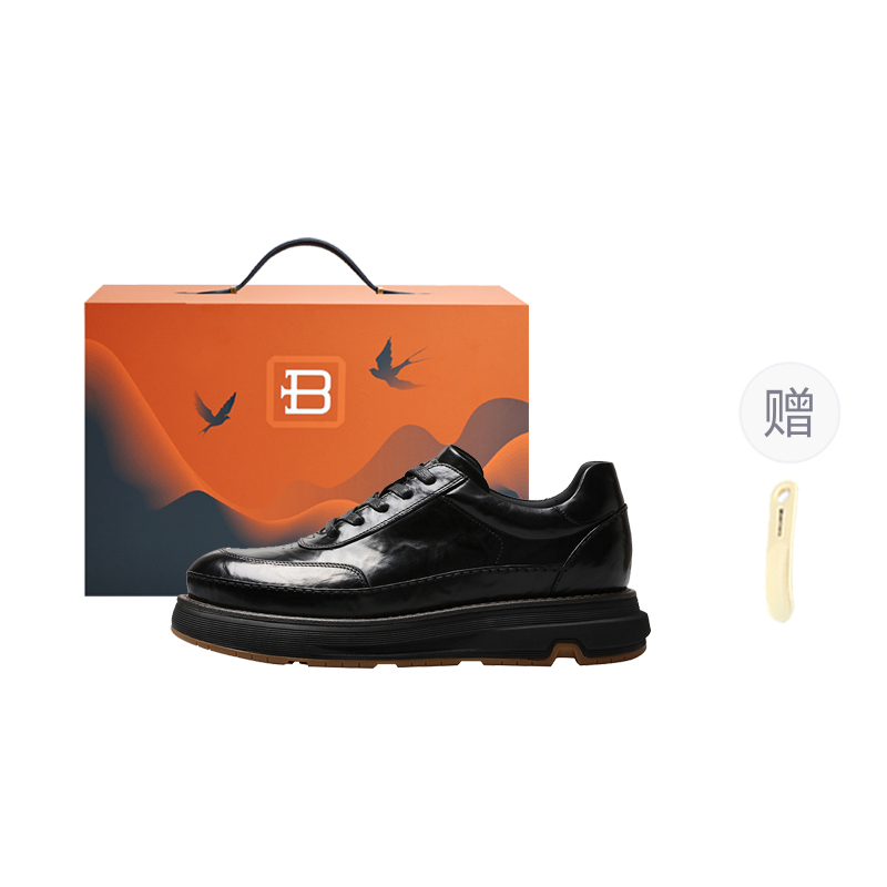 

Повседневные туфли мужские черные BOSSSUNWEN, черный/Limited Box (Gift Included)