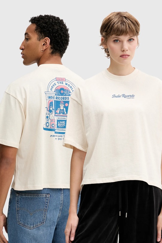 

Хлопковая футболка Kaotiko, бежевый