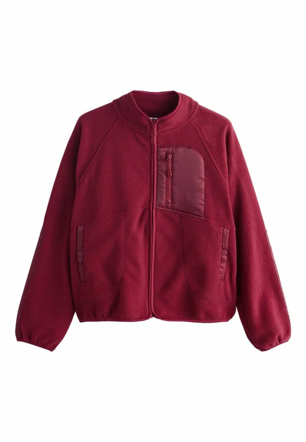 Спортивная флисовая куртка стандартного кроя на молнии Next, Cherry Red