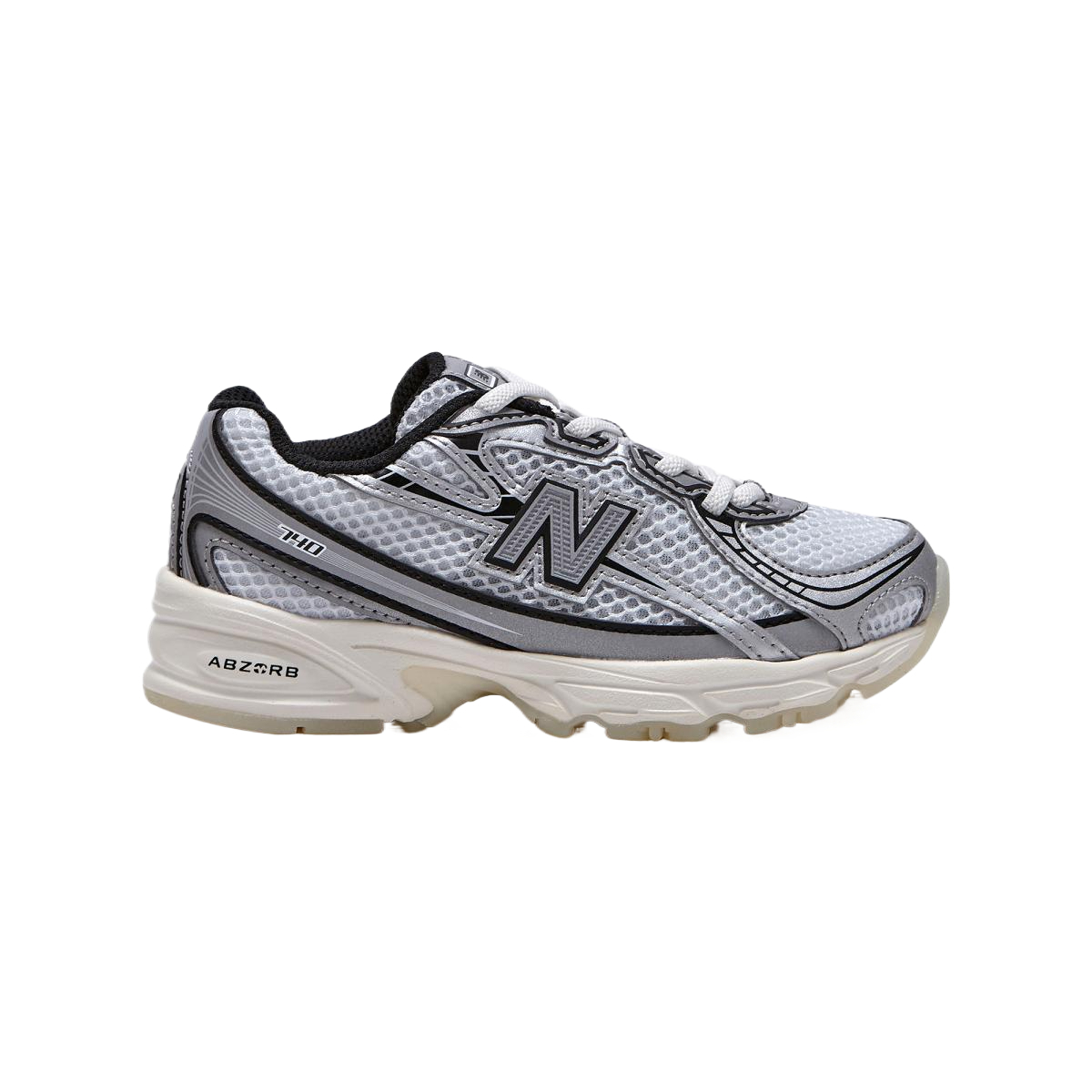 Детские беговые кроссовки NB 740 New Balance, серебряный — фото 2