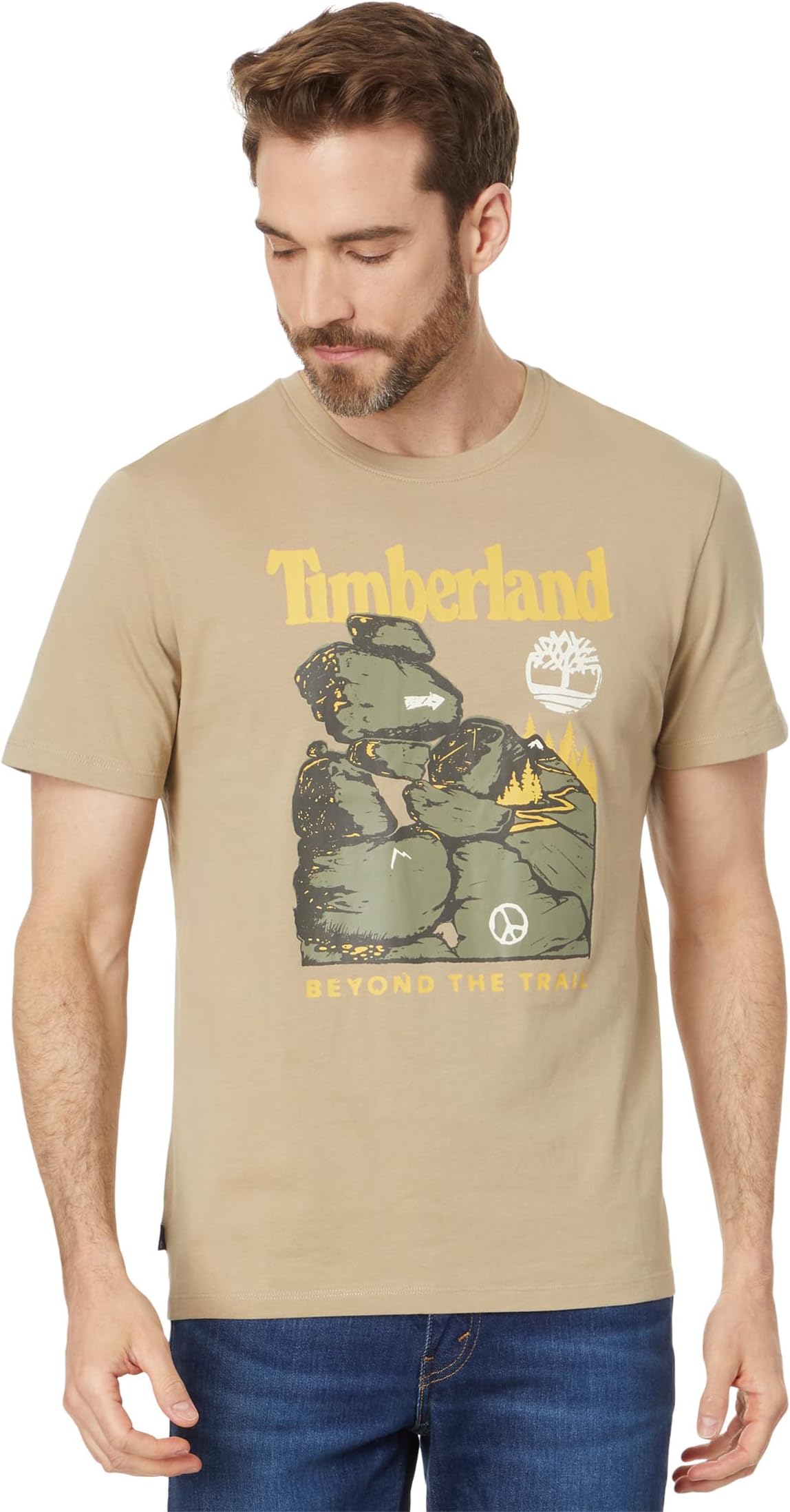 

Футболка Timberland Front Graphic Short Sleeve Tee, цвет Lemon Pepper