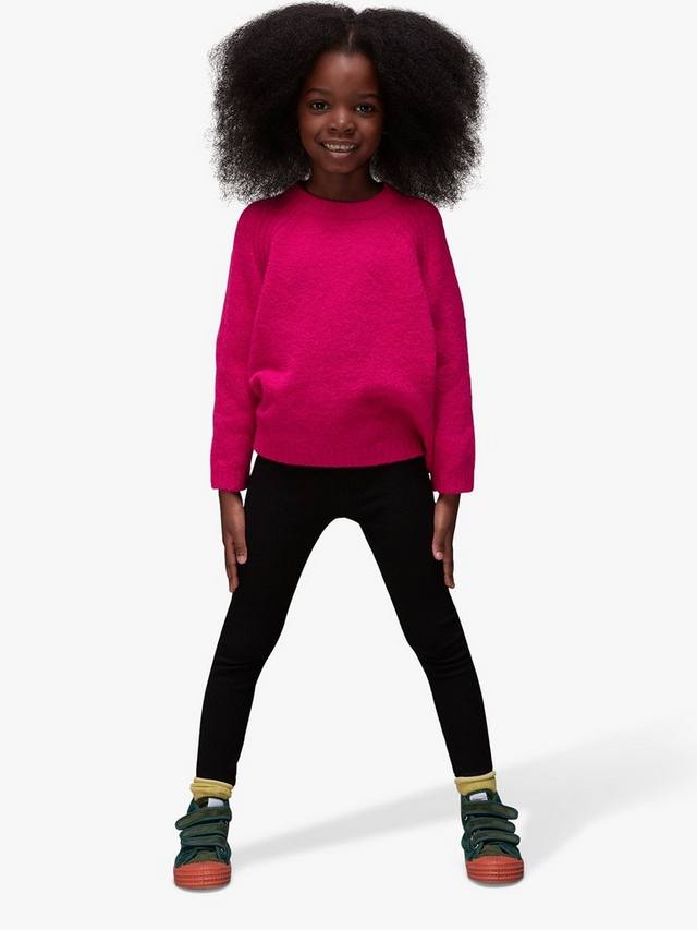 

Детский свитер с фактурной вязкой Whistles, Pink