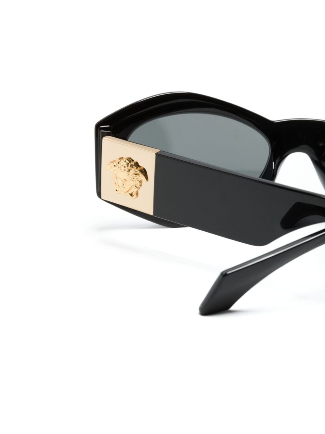 Солнцезащитные очки в геометричной оправе с логотипом Medusa Versace Eyewear, черный — фото 3