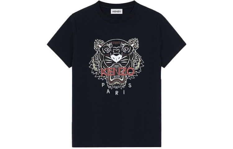 

Футболка женская Kenzo Classic Tiger Head, черный / красный