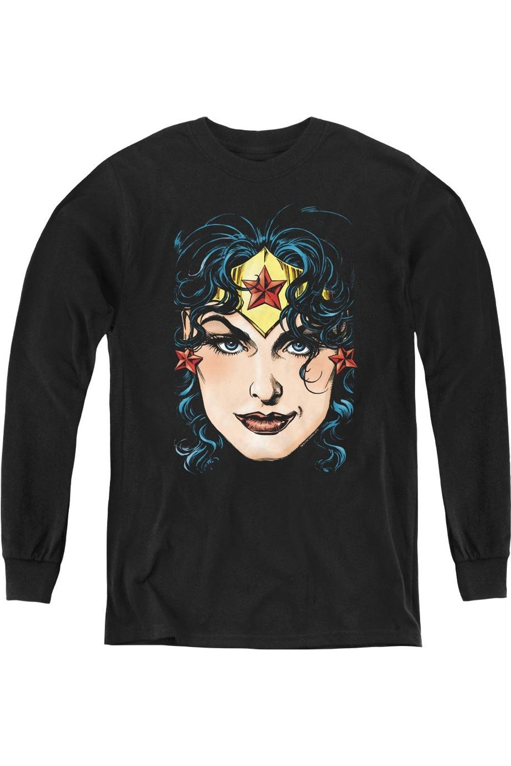 

Футболка с длинным рукавом для подростков Dco Justice League of America с изображением Чудо-женщины Gildan, черный